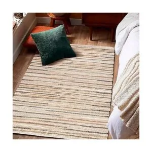 Alfombra de trapo 100 algodón 3 x 5 pies multicolor_3