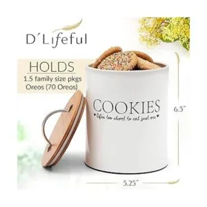 DLifeful Farmhouse Tarros de estaño de galletas para