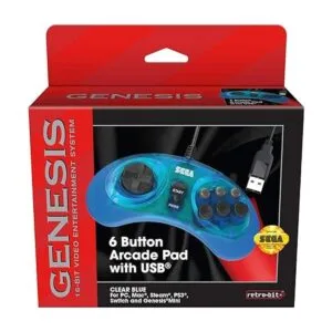RetroBit Official Sega Genesis USB Controlador 6 botones