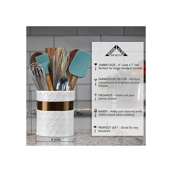 Home Acre Designs Kitchen Utensil Holder Large Ceramic_3