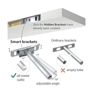Set de 2 estantes flotantes de madera diseño ancho_3