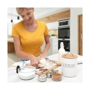 DLifeful Farmhouse Tarros de estaño de galletas para