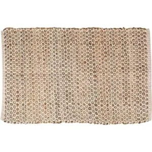 Alfombra de algodón de yute de 2 x 3 pies natural tejida_1