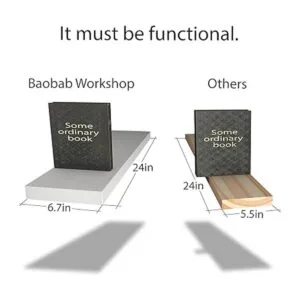 Set de 2 estantes flotantes de madera diseño ancho_2