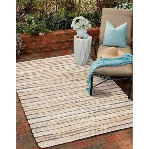 Alfombra de trapo 100 algodón 3 x 5 pies multicolor_2