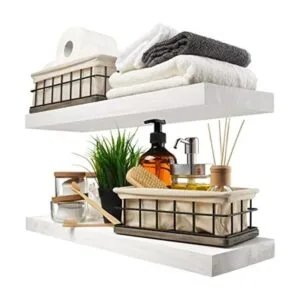 Set de 2 estantes flotantes de madera diseño ancho_1