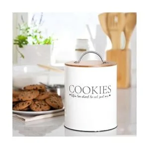 DLifeful Farmhouse Tarros de estaño de galletas para