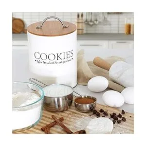 DLifeful Farmhouse Tarros de estaño de galletas para