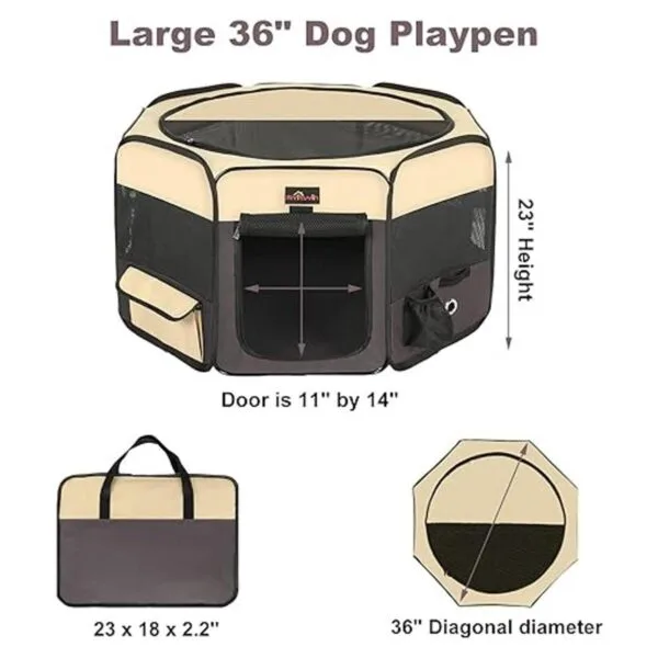 Aivituvin Parque de juegos portátil para perros pequeños y_2