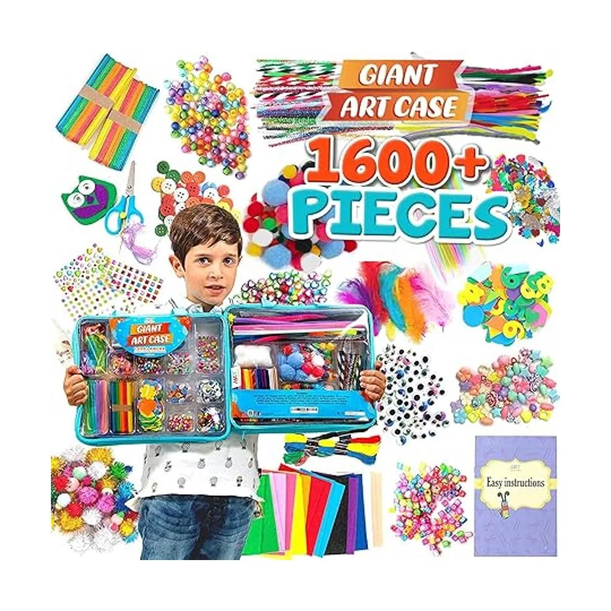 Juego de 1600 fundas de arte gigantes para niños de 6 años_2