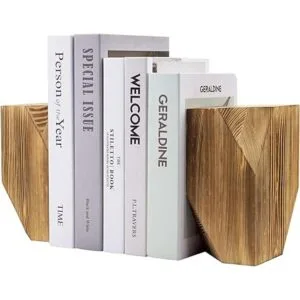 MyGift Sujetalibros de madera maciza con estilo_4