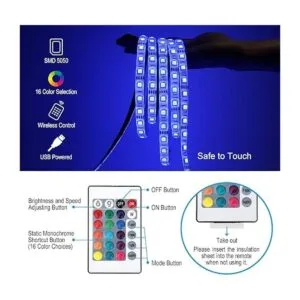 Tira de luces LED RGB de 3M de 10 pies IP65 impermeable_3