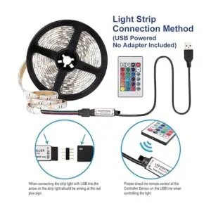 Tira de luces LED RGB de 3M de 10 pies IP65 impermeable_4