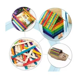 Alphatool 500 palitos coloridos de madera de dientes de