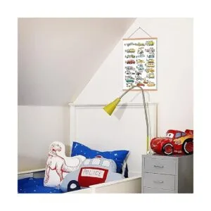 Póster magnético de madera natural con marco para colgar_3