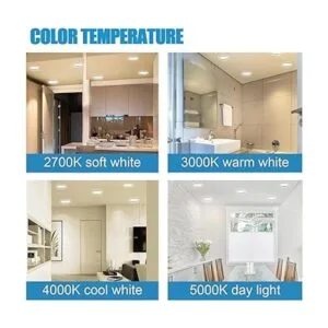 ECOELER Paquete de 10 luces LED regulables de disco de 6