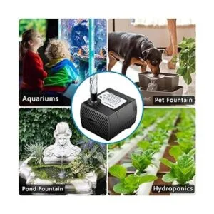 PULACO Mini bomba de agua sumergible de 95 GPH de 5 W para_6