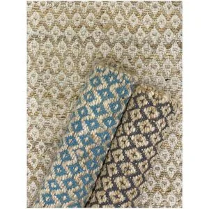 Alfombra de algodón de yute de diamantes de 2 x 3 pies_4