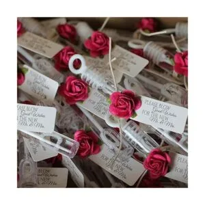 Paquete de 112 mini varita de burbujas de boda estilo_3