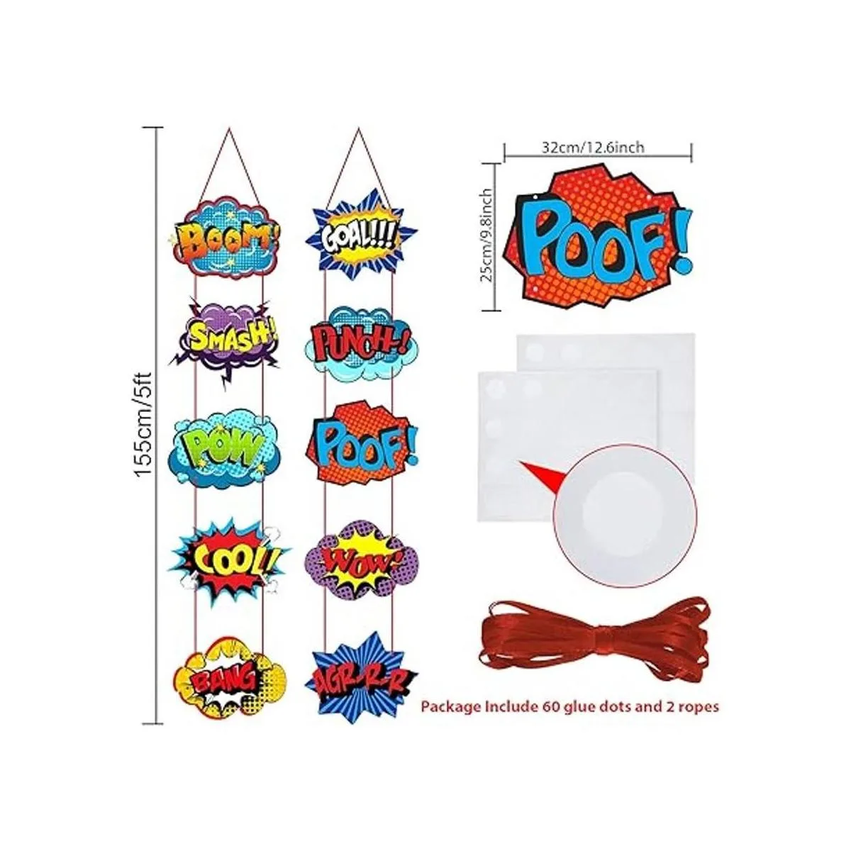 Letrero de acción de héroe grande recortes suministros_2