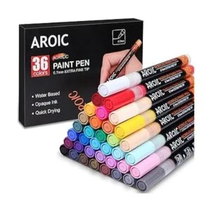 AROIC Paquete de 36 marcadores de pintura acrílica