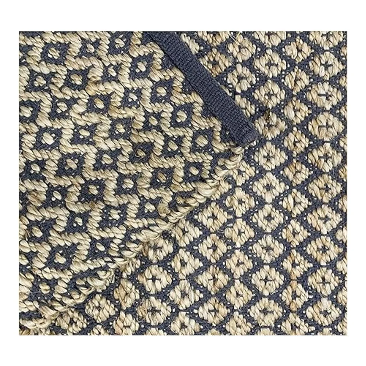 Alfombra de algodón de yute de diamantes de 2 x 3 pies_5