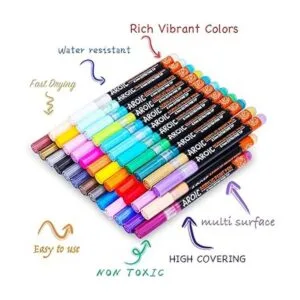 AROIC Paquete de 36 marcadores de pintura acrílica