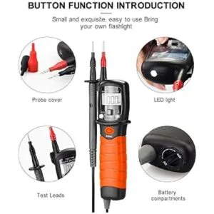 Multímetro digital para bolígrafo AC DC 600 V medidor de_3