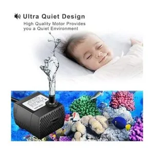 PULACO Mini bomba de agua sumergible de 95 GPH de 5 W para_2