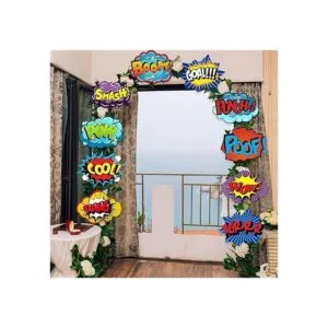 Letrero de acción de héroe grande recortes suministros_3