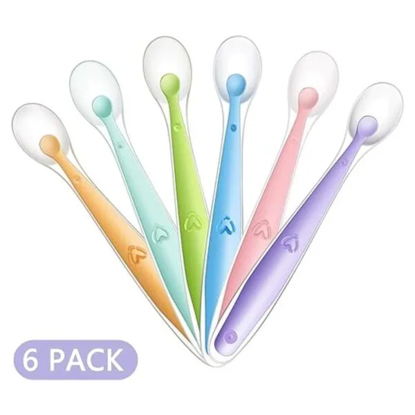 PandaEar Cucharas suaves de silicona para bebés