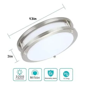 Drosbey Lámpara de techo LED de 36 W lámpara de techo de_4