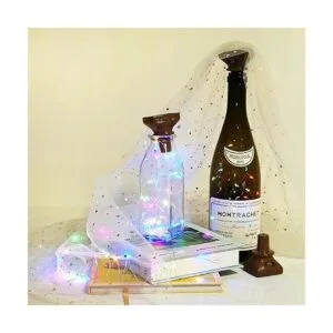 Paquete de 8 luces para botella de vino con energía solar