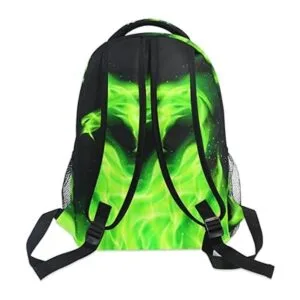 Mochila escolar con diseño de dragón de fuego para niños_5