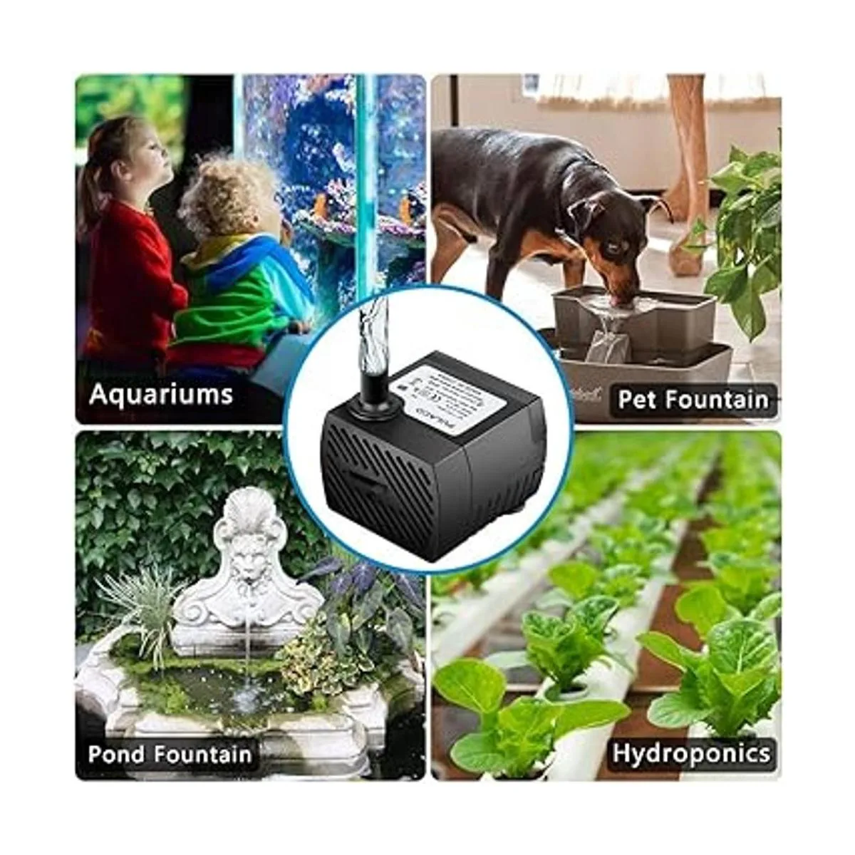 2 piezas de mini bomba de agua sumergible 95 GPH 5 W_6