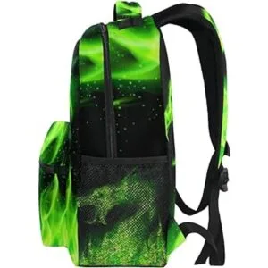 Mochila escolar con diseño de dragón de fuego para niños_4