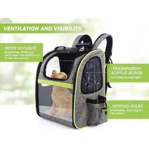 Pecute Mochila de transporte para mascotas mochila de_6