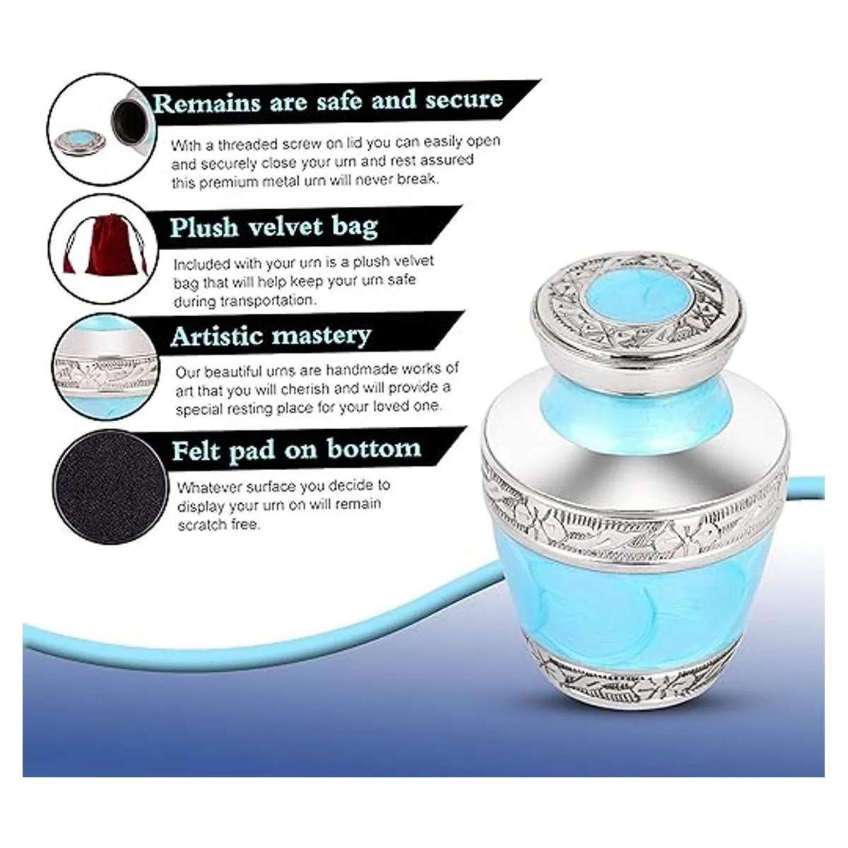 THE ASCENT MEMORIAL Urnas pequeñas para cenizas humanas