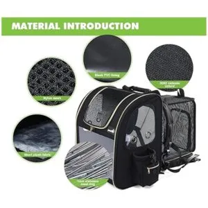 Pecute Mochila de transporte para mascotas mochila de_4