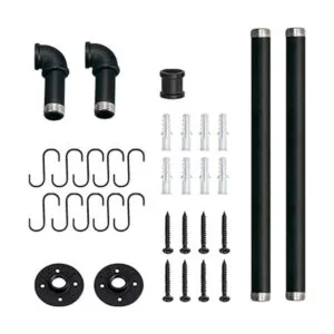 TLBTEK Perchero de tubería industrial barra de toalla de