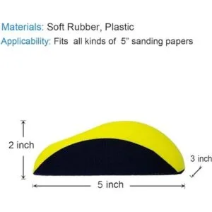 Mjump Bloque de lijado de mano de ratón de 5 pulgadas con_2