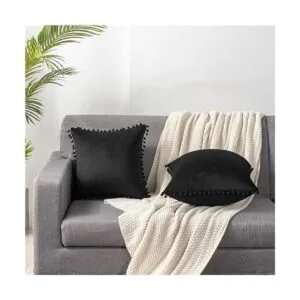 Dezene 2 fundas para cojín decorativo de terciopelo con