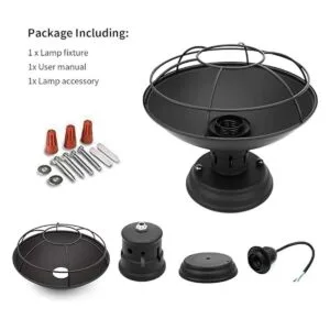 Lámpara de techo de montaje empotrado Easric Industrial