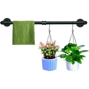 TLBTEK Perchero de tubería industrial barra de toalla de