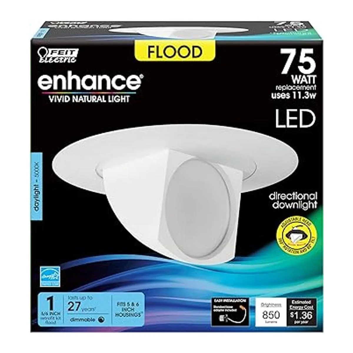 Feit Electric Luz LED empotrable ajustable de 4 pulgadas