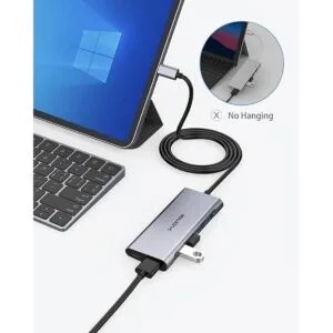 LENTION Hub multipuerto USB C de 3.3 pies de largo con_6