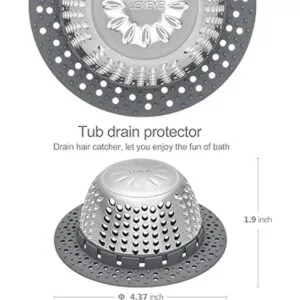 LEKEYE Colector de cabello para drenaje; protector de_3