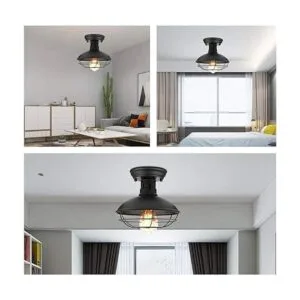 Lámpara de techo de montaje empotrado Easric Industrial