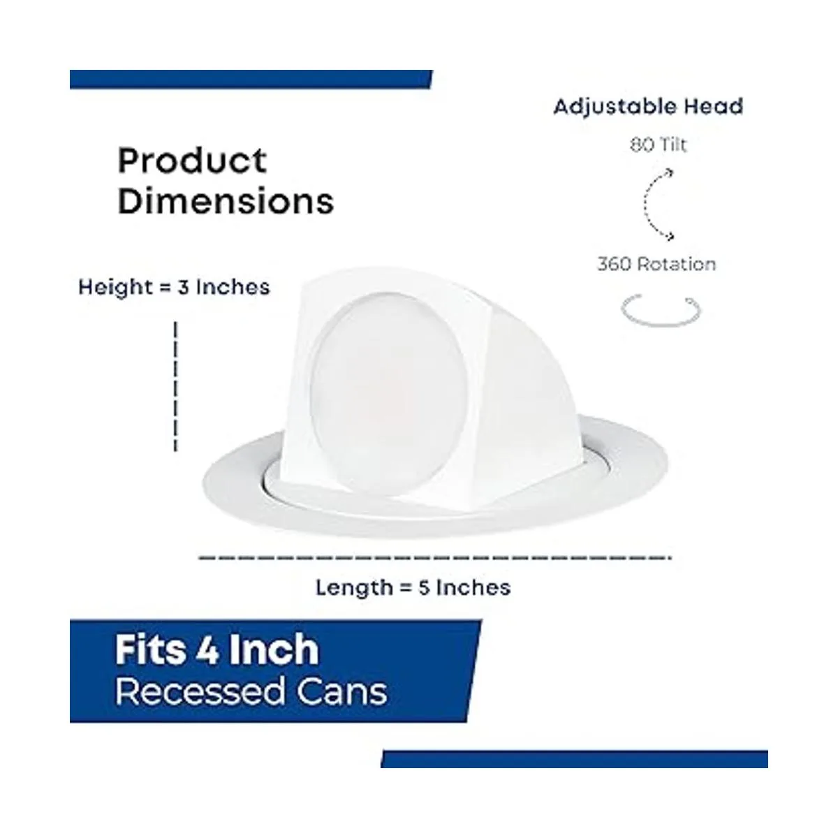 Feit Electric Luz LED empotrable ajustable de 4 pulgadas