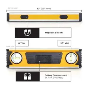 MOTORHEAD Nivel digital inteligente de 10 pulgadas de 0 a